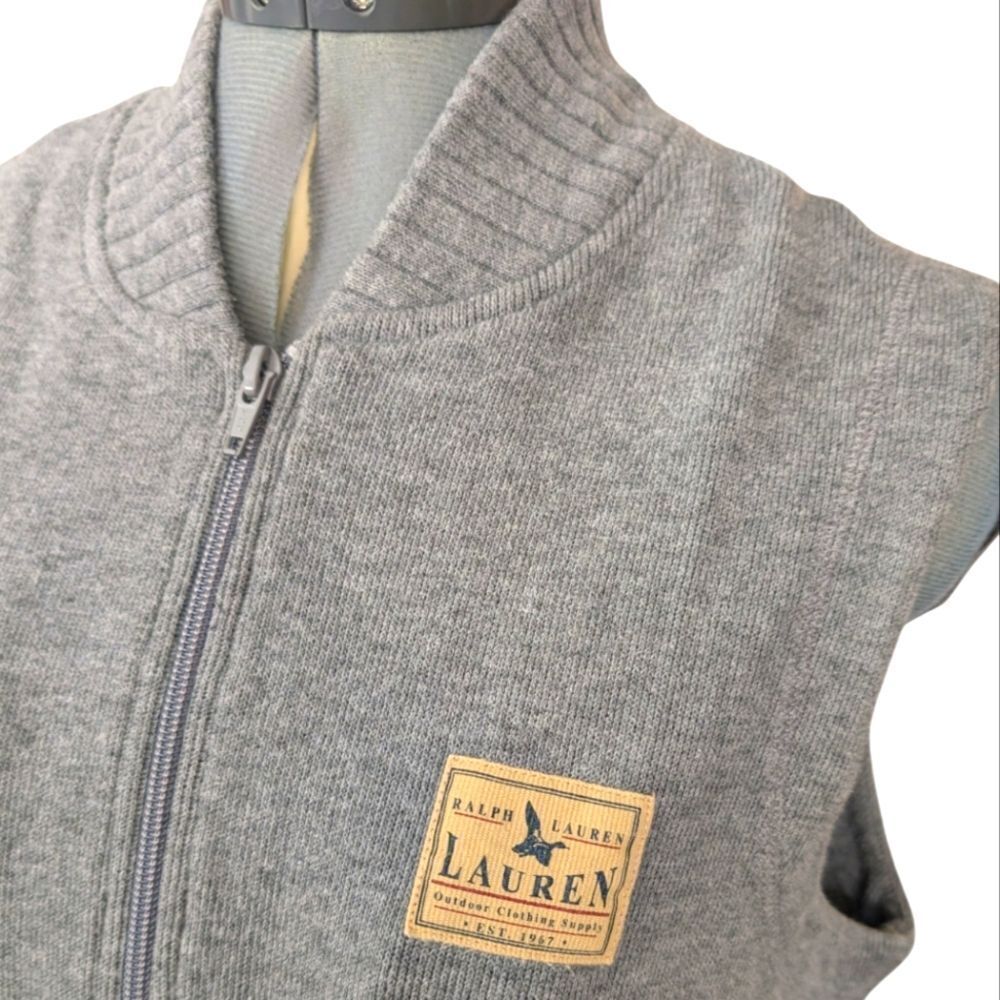 Lauren Ralph Lauren women's gray cotton sweater vest size small